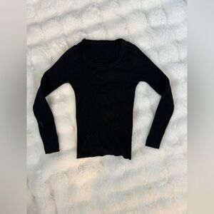 SHEIN woman’s black long sleeve top wide neck